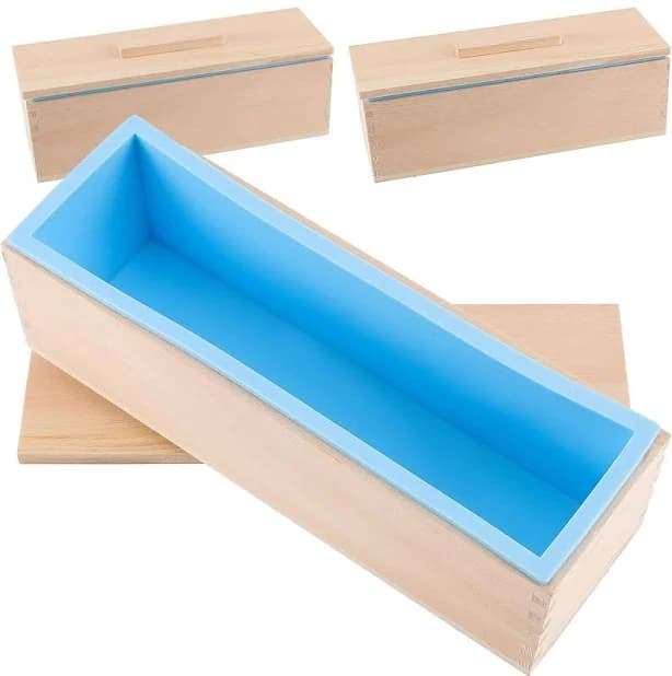 ZEONHEI 3 Set 42 Oz Blue Silicone Soap Loaf
