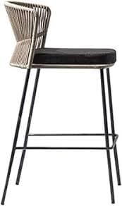 Amazon.com: BIUBPW Rattan Bar Stools Set of 2 Counter Stools 30in Height Stools Restaurants Hotels Commercial Barstools, Metal Boho Counter Height Bar Stools with Back and Footrest : Home & Kitchen