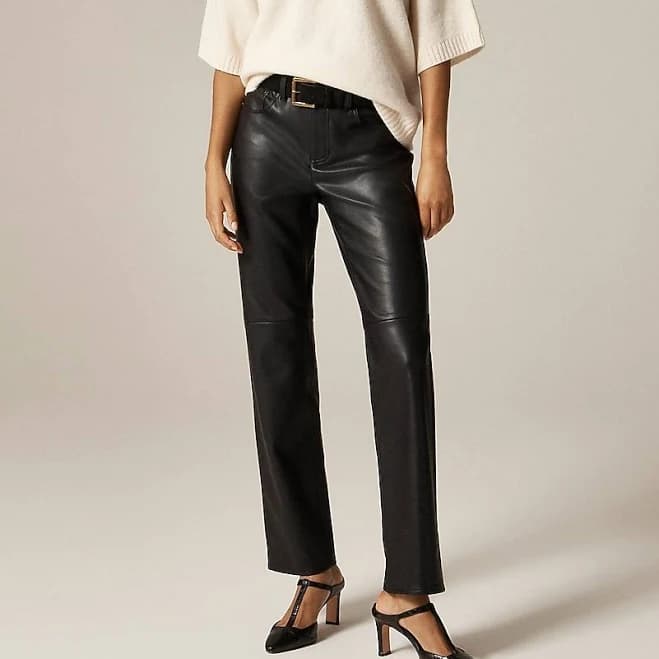 J.Crew Women's Nipped Faux Leather Pants
