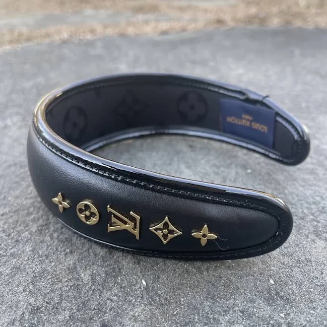 Louis Vuitton Monogram Headband Cruiser Headband Black Gold Monogram