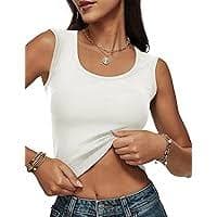 Zeagoo Women's 2 Pack High Neck Slim Fitted Basic Tank Top Knit Textured Sleeveless Blouses at Amazon Women's Clothing store