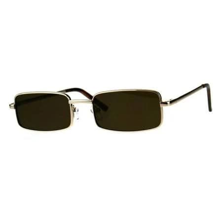 Rectangular Metal Sunglasses