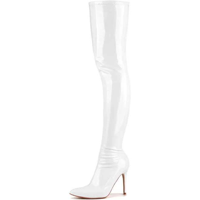 London Rag Women's Riggle Over The Knee Stiletto Boots