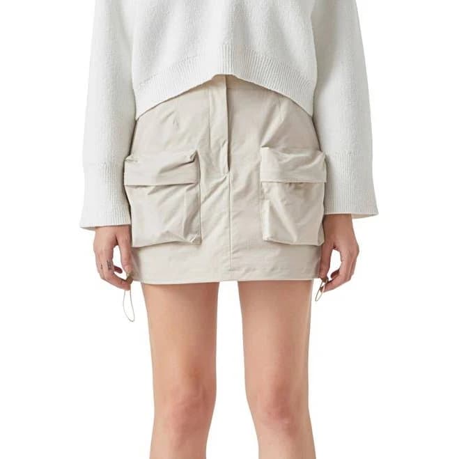 Grey Lab Cargo Mini Skirt