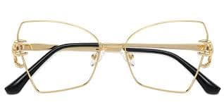 Jolene - Butterfly Gold Prescription Glasses | Ublins