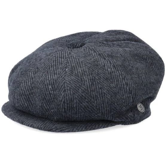 Jaxon & James Men's Herringbone Wool Blend Flat Cap