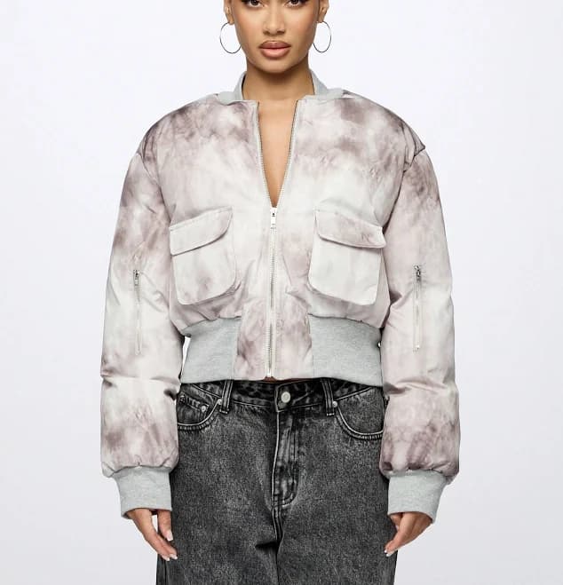 Tie Dye Bomber Jacket
