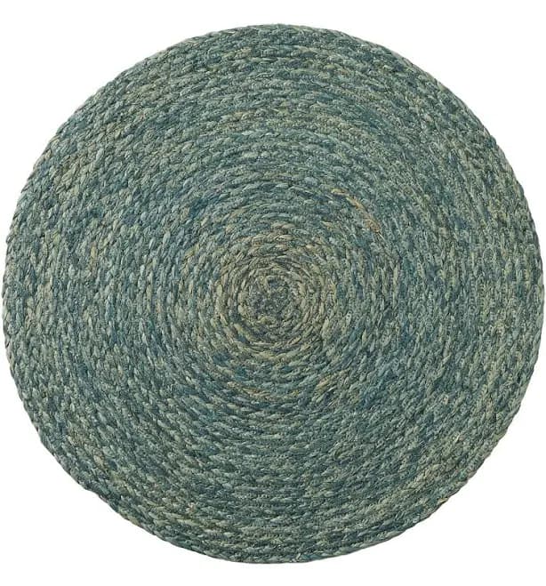 Hudson and Vine Zoey Teal Raffia Placemat Set/4