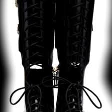 VALENTINO Black Dimond Stud Boots