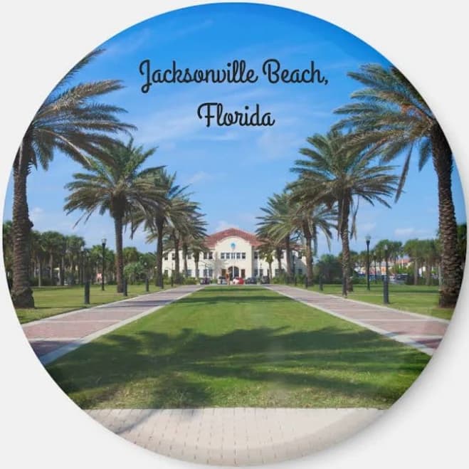 A fridge magnet from Jacksonville Beach, Florida