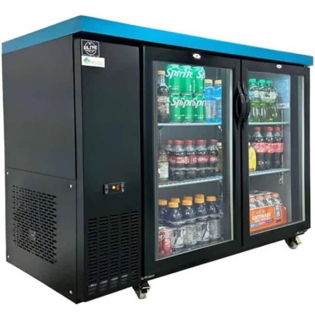 50 in. 11.23 Cu. Ft. Commercial Beer Two Glass Door Showcase EBB48-H2