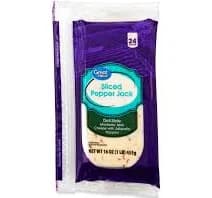 Great Value Deli Style Sliced Pepper Jack Cheese 8 oz 12 Count