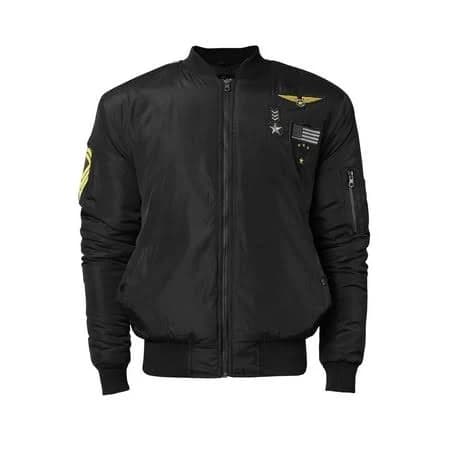 Ma Croix Men's Lightweight Skinny Fit Padded Bomber Jacket