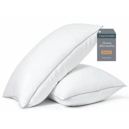 Casa Platino Pillows Size Set of 2 Hotel Bed Pillow Size