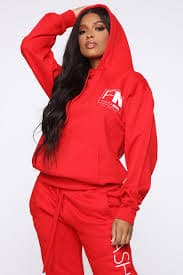 Stole Your Boyfriend's FN Hoodie - Red | Fashion Nova