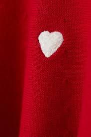 Fine-knit skirt - Red/Hearts - Kids | H&M