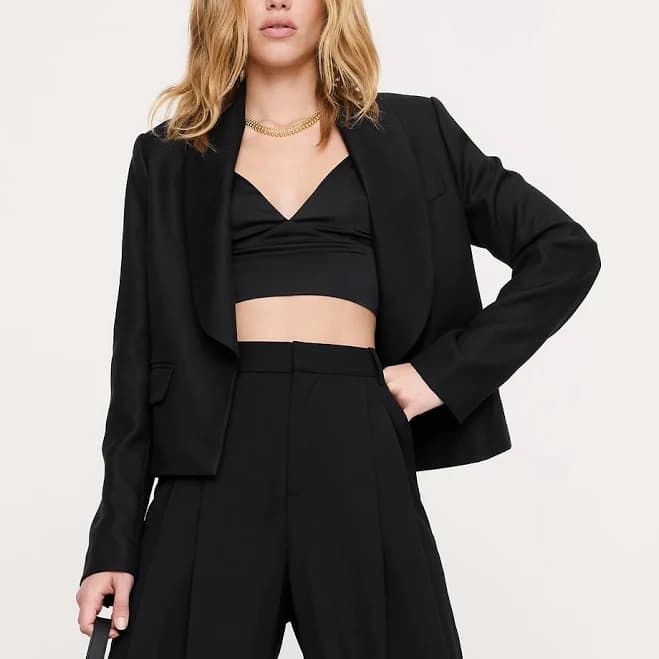 Banana Republic Women's Cropped Tuxedo Jacket