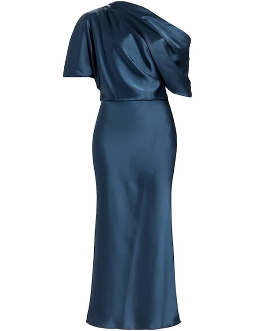 Amsale Women's Draped Satin Pencil Midi-Dress