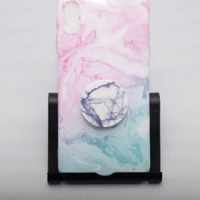 PopSockets Tie-dye Pink & Blue Case With PopSocket - Electronics