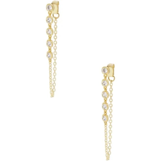 Ettika 18K Crystal Chain Danglers