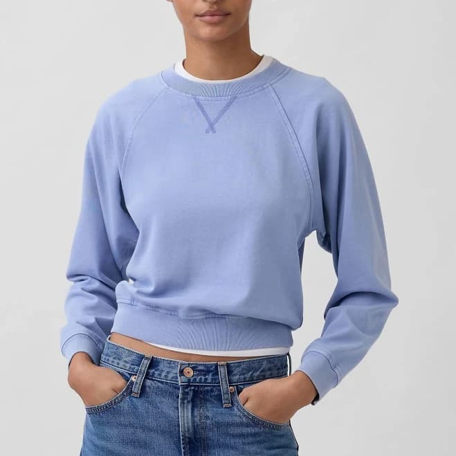 Gap Women's Vintagesoft Terry Raglan Sweatshirt