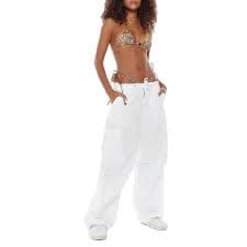 IDALL Cargo Pants Women Jeans for Women Low Waist Baggy Cargo Pants Aesthetic Drawstring Loose Pocket Jogger Trousers Hippie Punk Streetwear Wide Leg Pants Woman Baggy Pants Army Green S - Walmart.com