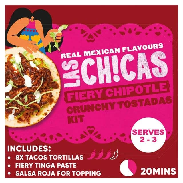 Las Chicas Mexican Fiery Crunchy Tostadas Tinga Meal Kit
