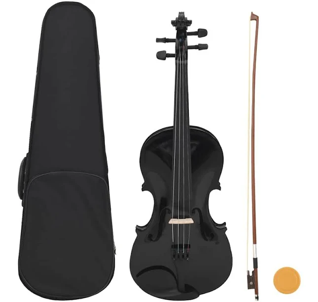 vidaxl Violin Full Set with Bow and Chin Rest