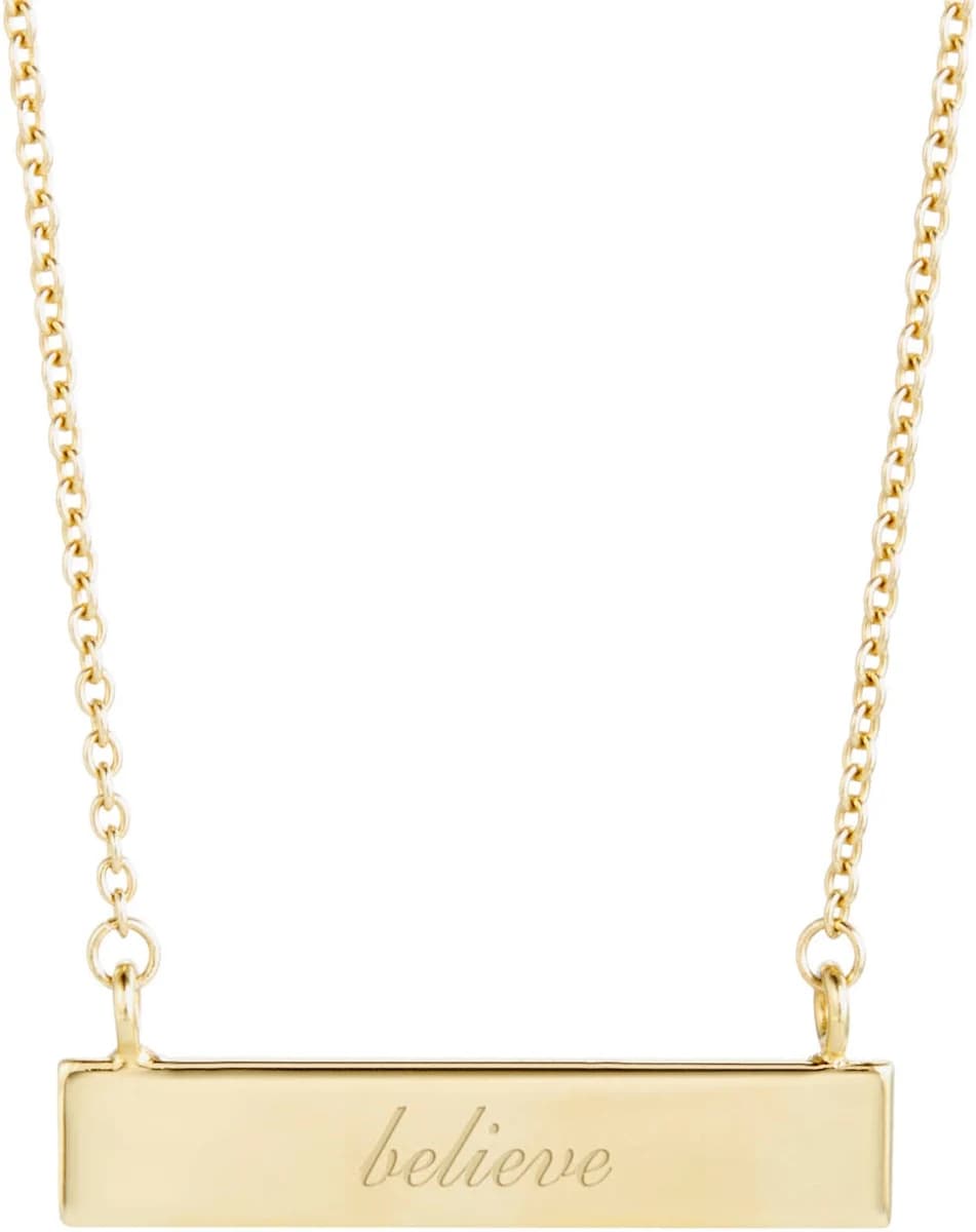 Brook and York Women's Inspirational Bar Necklace