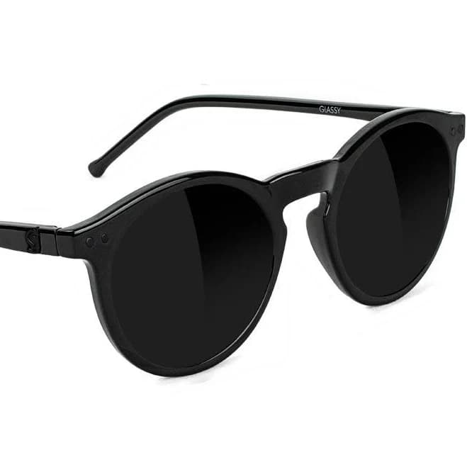 Apollo Round Retro Premium Polarized Sunglasses, Matte Blackout