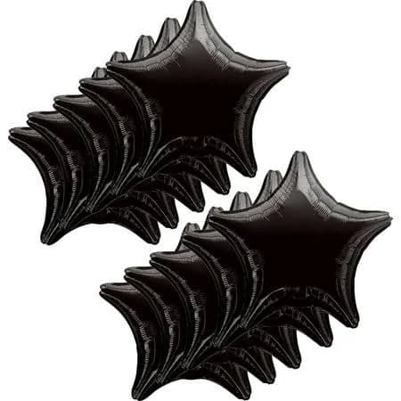Anagram Black Star Shape Foil Mylar Balloons