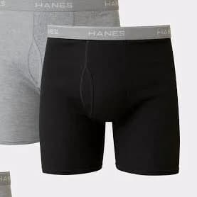 Hanes Men's Super Value Moisture-Wicking Cotton Boxer Briefs (10pk)