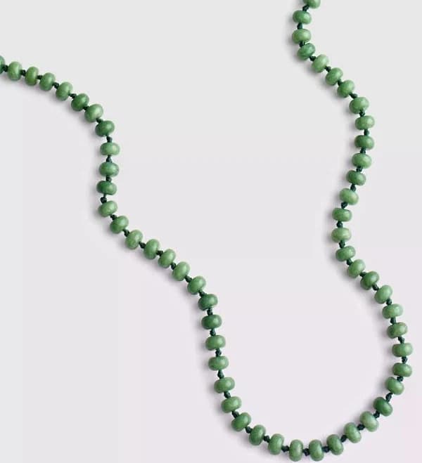 Madewell Semiprecious Beaded Choker Necklace - Botanical Green