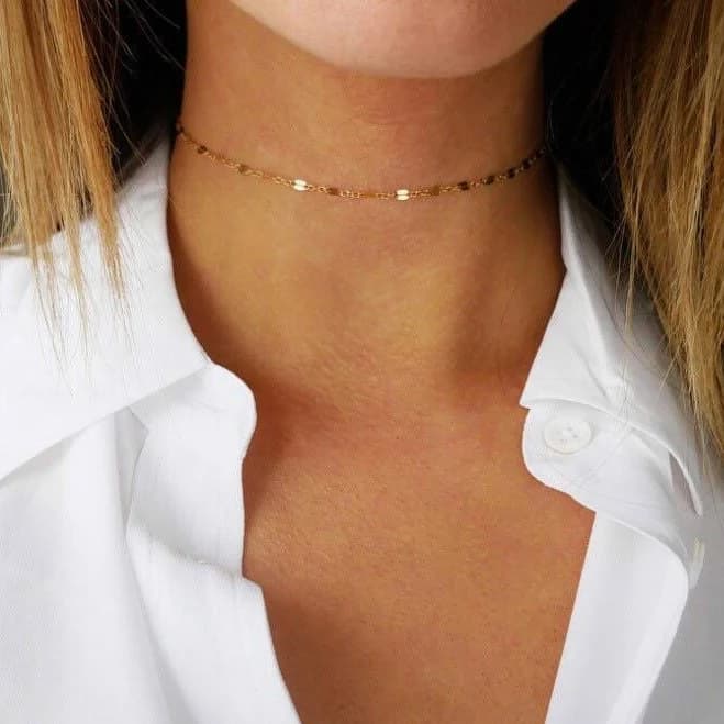 14kt Gold Filled Thin Choker Necklace