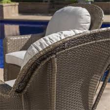 Noble House Liam Wicker Swivel Club Chair Set for Outdoors - Walmart Business Supplies