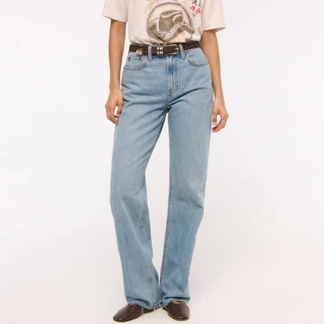 Abercrombie & Fitch Women's High Rise Loose Jeans