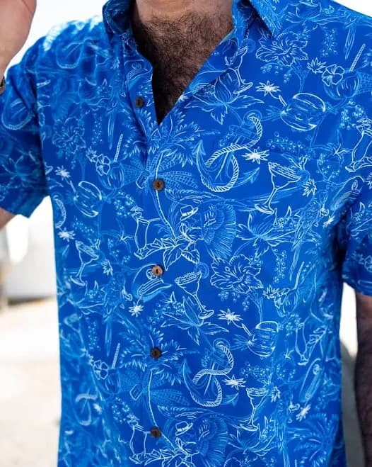 Margaritaville Kenny Flowers The Ode to Jimmy Short Sleeve Shirt