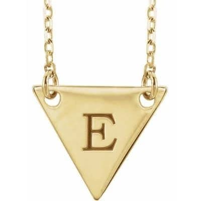 14K Yellow Gold Geometric Necklace