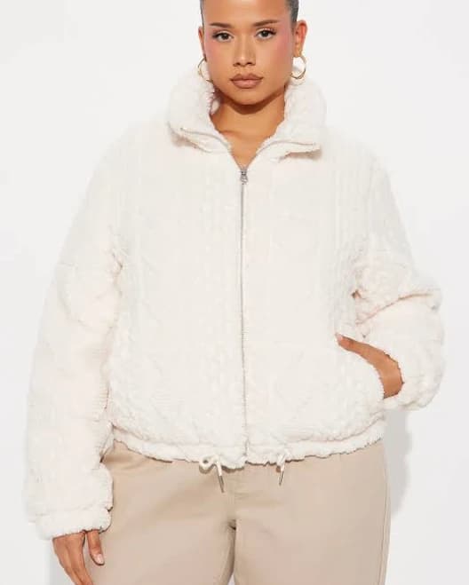 Fashion Nova Women's Frosted Dreams Faux Fur Puffer Jacket