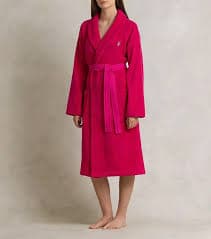 Ralph Lauren Polo Player Bath Robe - Pink | Editorialist