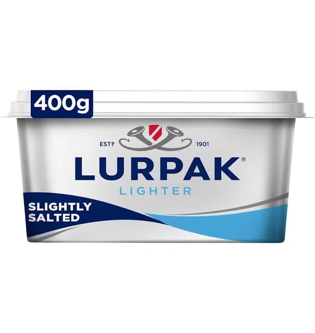 Lurpak Lighter Spreadable Blend of Slightly Salted Butter & Rapeseed Oil 400g