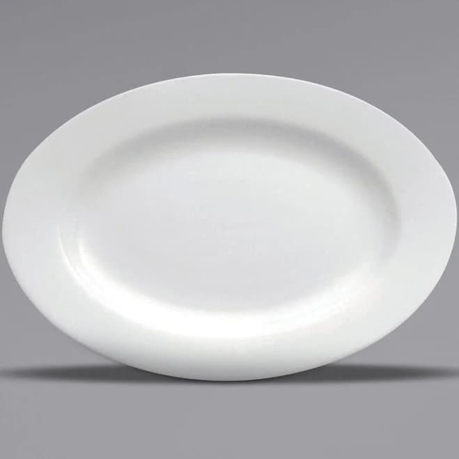 Oneida Buffalo Bright White 15" x 10-3/8" Oval Platter