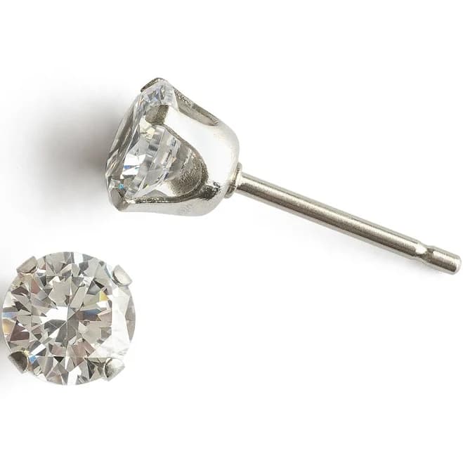 Simply Whispers Round Crystal Stud Earrings