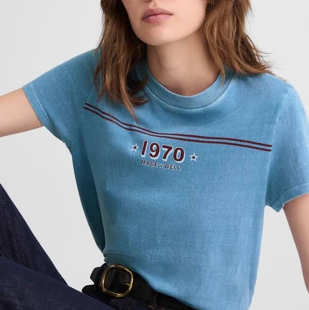 Madewell Women's Vintage Jersey Graphic Crewneck Tee