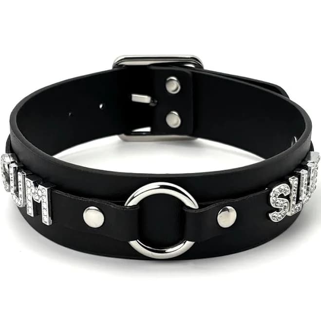 Punk Black Leather Choker