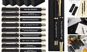 20 Sets Gifts Inspirational Ballpoint Pen with Box Valentine Black Thank You | eBay