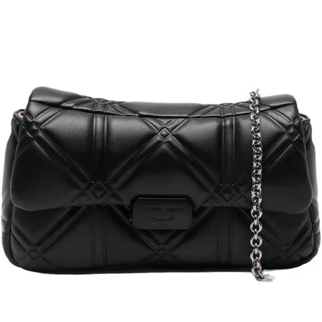 Emporio Armani Quilted Chain Clutch Bag