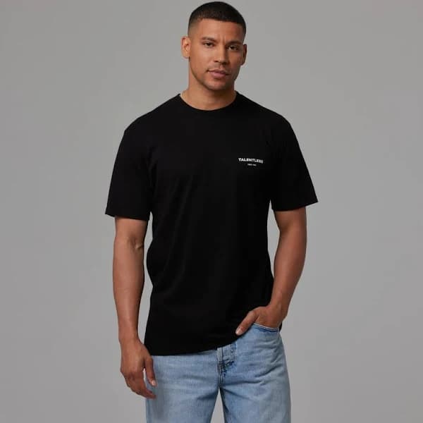 Talentless | Mens Tee - Circle Logo | Pitch Black | L