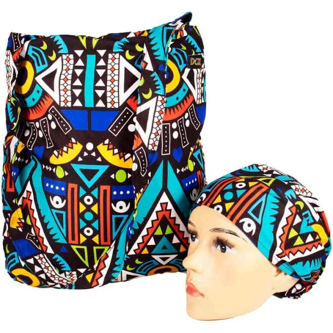 DC1 African Ethnic Tribal Fabric Tote Bag
