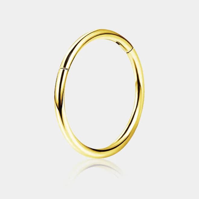 14K Solid Gold Hoop Nose Ring (20g)